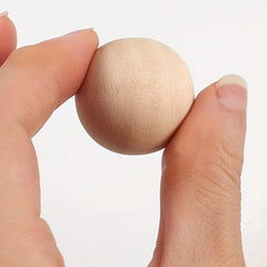 5pcs 3.0cm Unfinished Wooden Balls for Crafts and DIY Projects