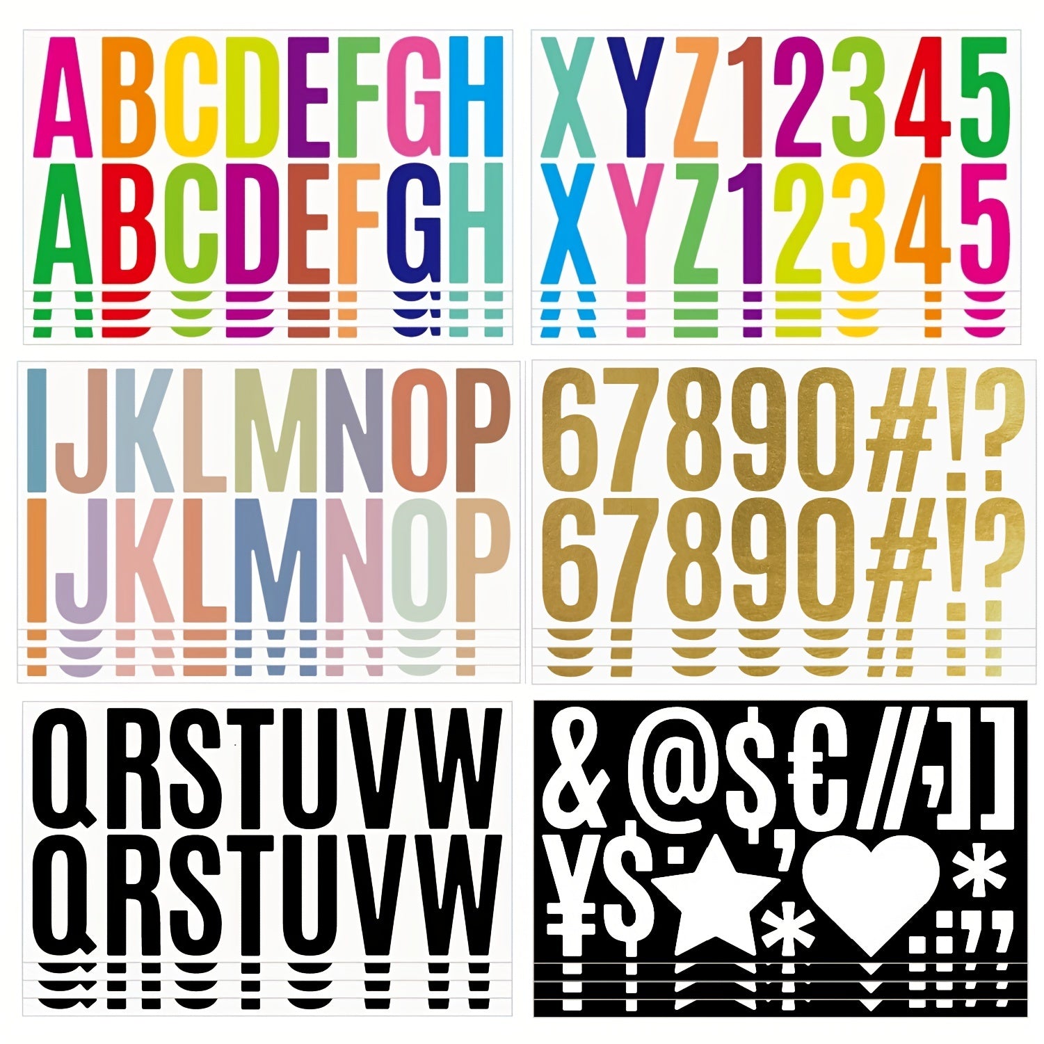 6/24pcs Large Letter Stickers, 2.5" Self-Adhesive Waterproof Letter Stickers
