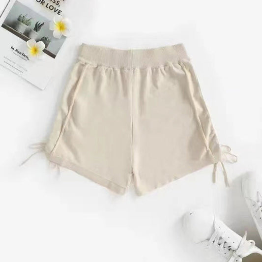 Women's Drawstring Shorts Solid Color