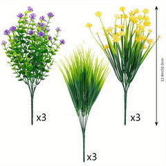 Artificial Flowers UV Resistant Plastic Flowers Home Decor