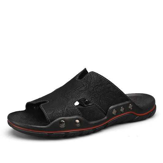 Men's Non Slip Open Toe Slippers Indoor Outdoor Beach Shoes