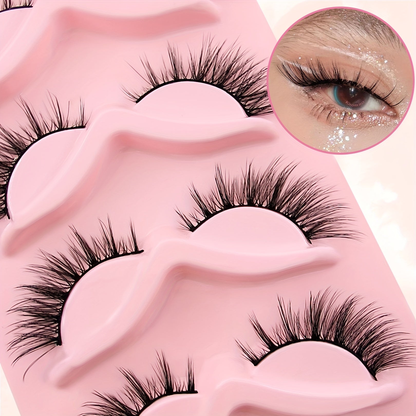 5 Pairs Cat Eye Lashes Little Devil Style Eye EndLengthening 