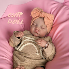 Cuddly Bebe Reborn Doll Soft Cloth Body & Painted Hair Lifelike Baby Doll