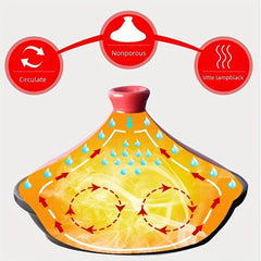 High Ceramic Tagine Pot Moroccan Cooking Cone Shaped Lid