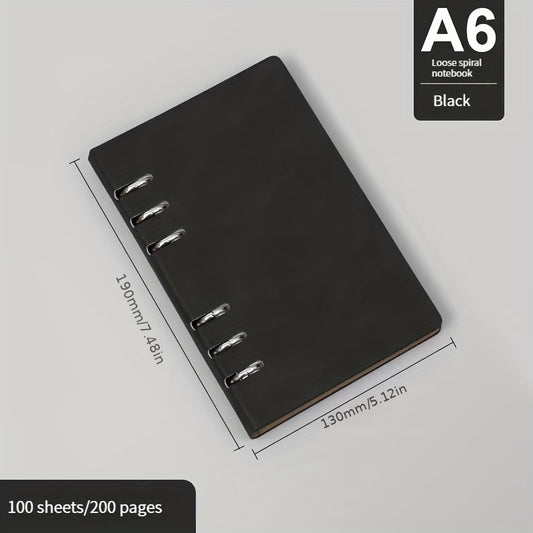 A6 Leather Loose leaf Notebook 200 Pages