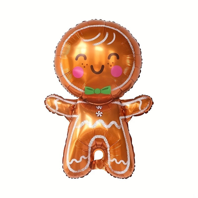 3pcs Christmas Gingerbread Man Candy Foil Balloons