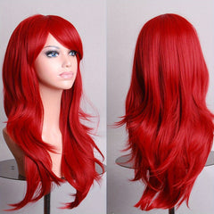 Long Curly Synthetic Wig With Bangs for Halloween Cosplay