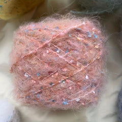 Mohair Sequins Yarn for Knitting Crocheting DIY