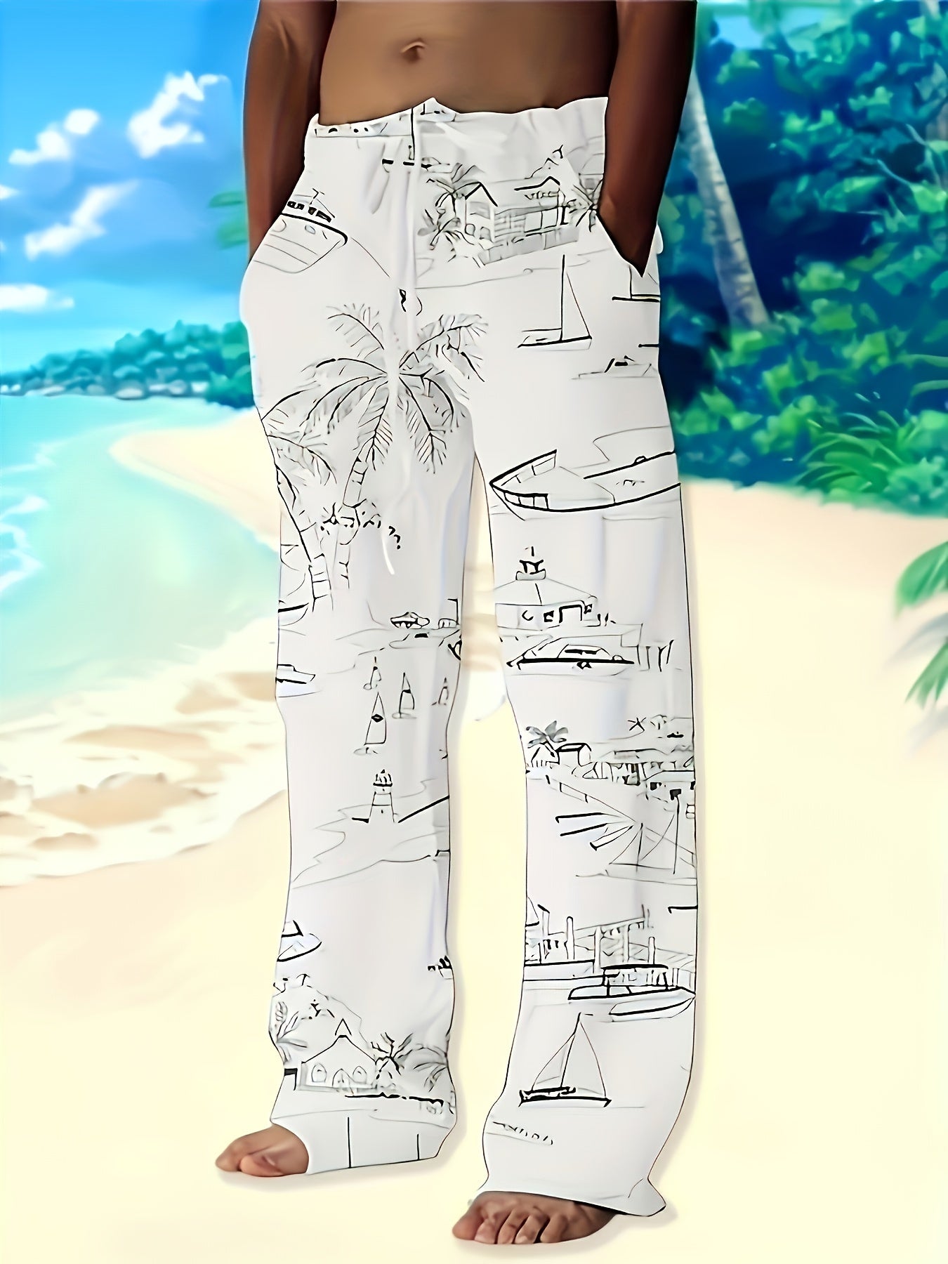 Boys Casual 3D Print Soft Drawstring Pants For Spring And Autumn
