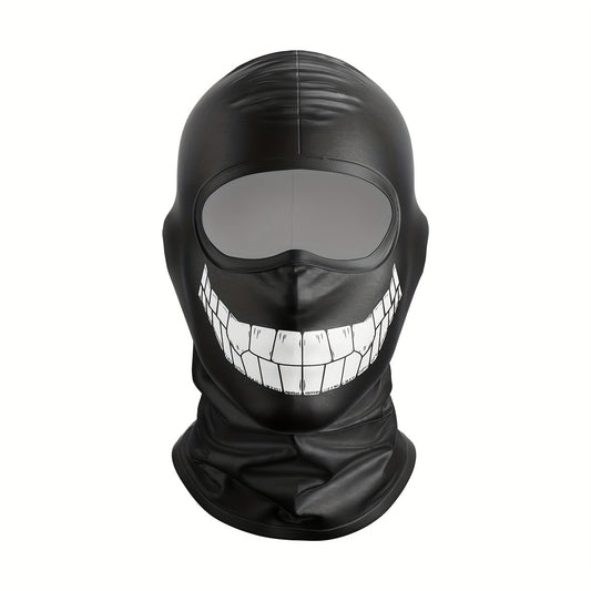Smiling Ghost Pattern Breathable Balaclava for Outdoor Cycling