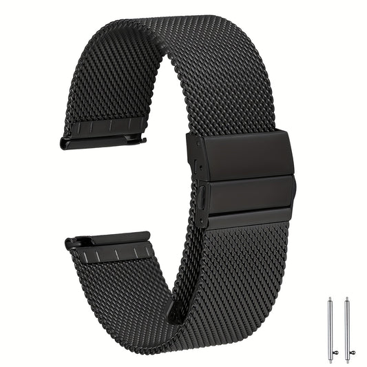 Stainless Steel Mesh Butterfly Buckle Watch Strap