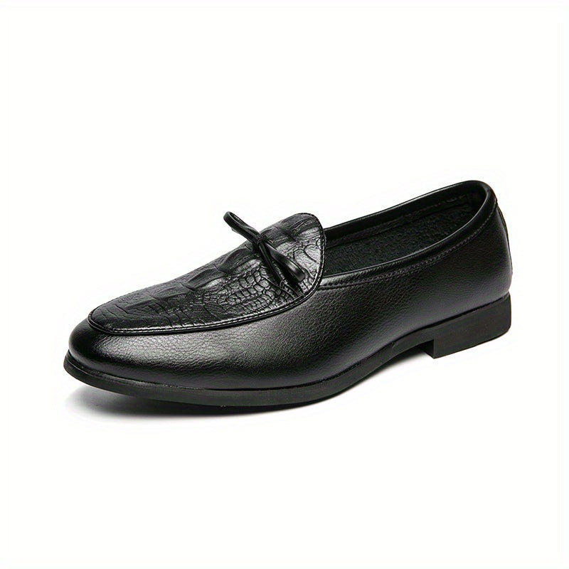 Women's Embossed Flat Loafers PU Leather Slip On Casual Walking Shoes