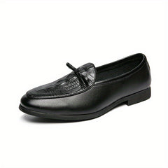 Women's Embossed Flat Loafers PU Leather Slip On Casual Walking Shoes