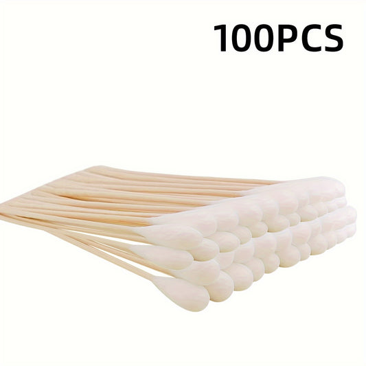 100/200 Large Cotton Swabs w/Bamboo Handle Dog Ear Cleaning