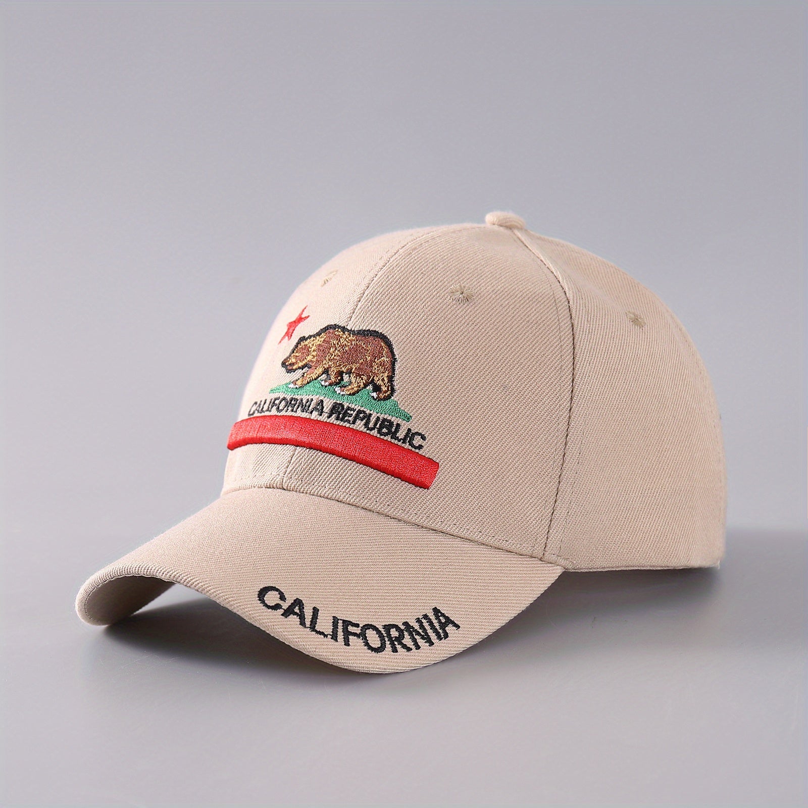 California Republic Baseball Cap Embroidery Unisex Anime Sun Hat