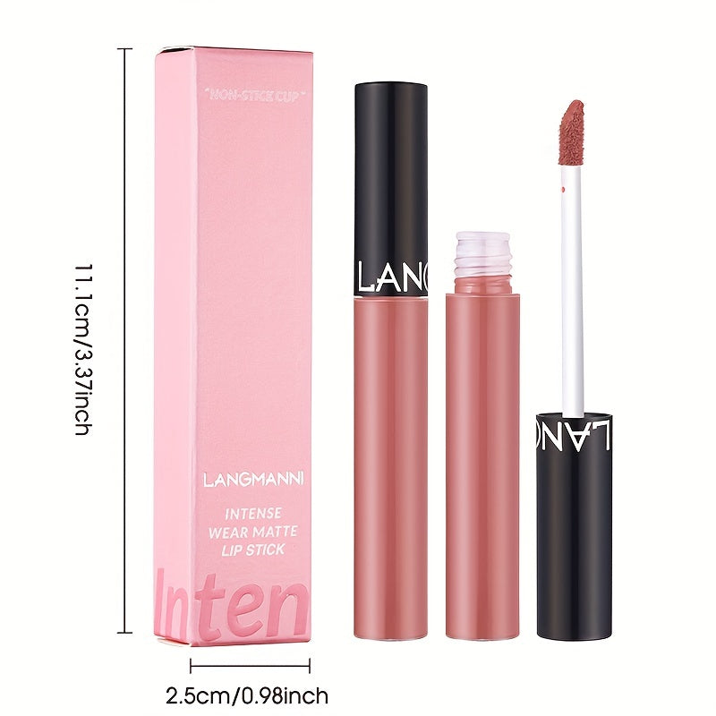 Matte Nude Lip Gloss Velvet Liquid Lipstick Long Lasting Makeup
