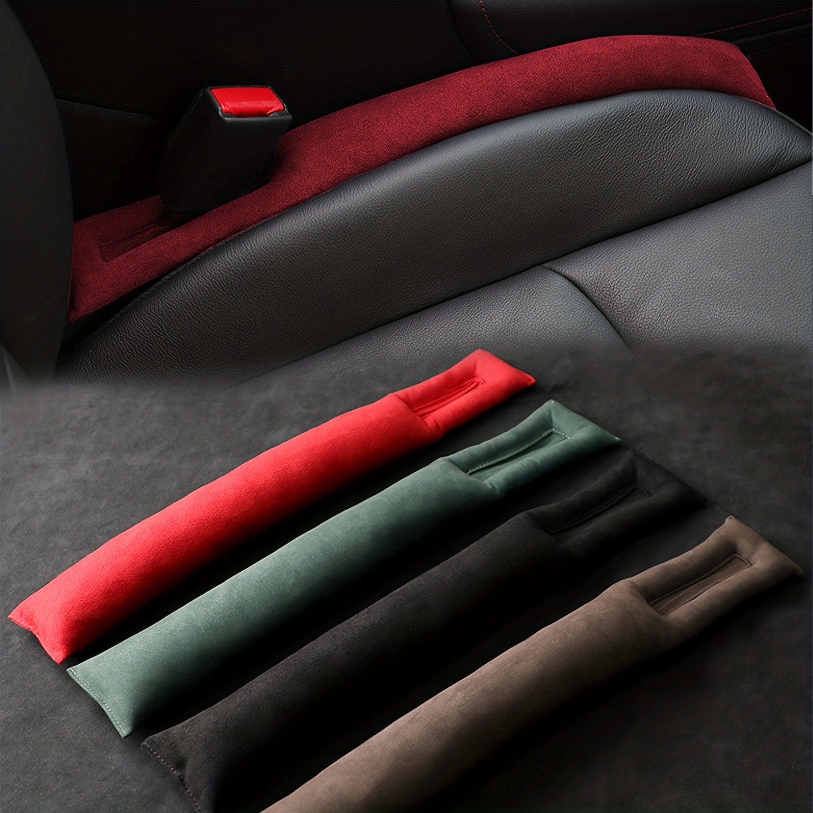 Suede Universal Car Gap Plug Organizer Stop Things Dropping Under