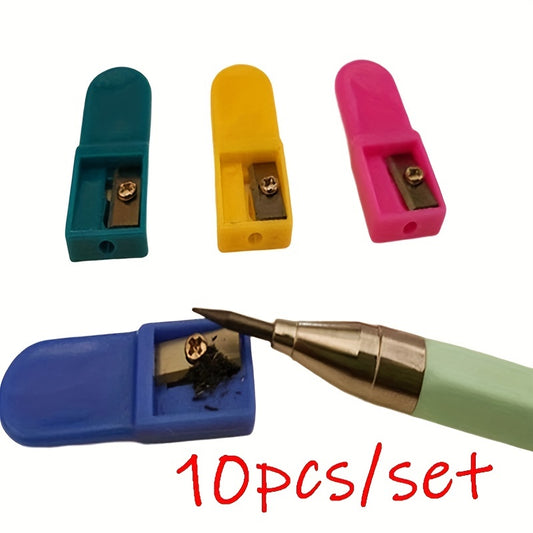 10pcs 2.0mm Mechanical Pencil Sharpener Mini Multicolour School Stationery