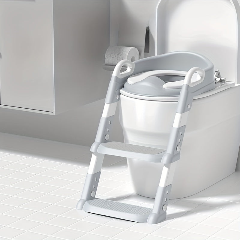 Child Toilet Seat Frame with Foldable Ladder