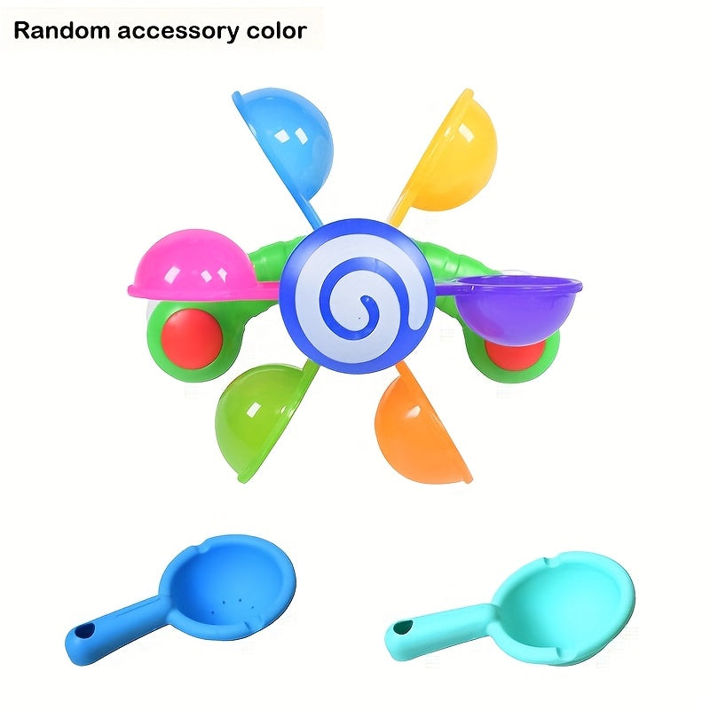 Colorful Bath Windmill Spinner Toy for Kids Over 18 Months