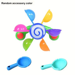 Colorful Bath Windmill Spinner Toy for Kids Over 18 Months