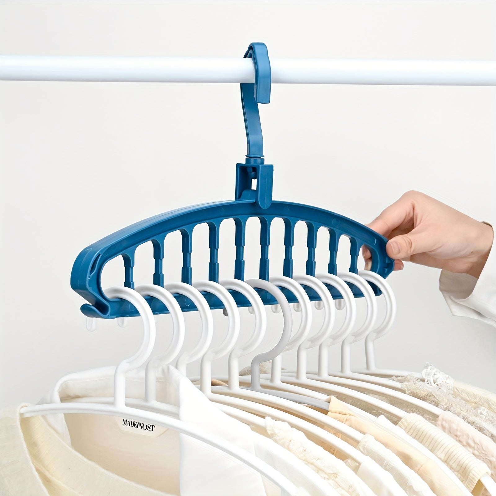 Foldable Heavy Duty Clothes Hanger Household Space Saving Organizer