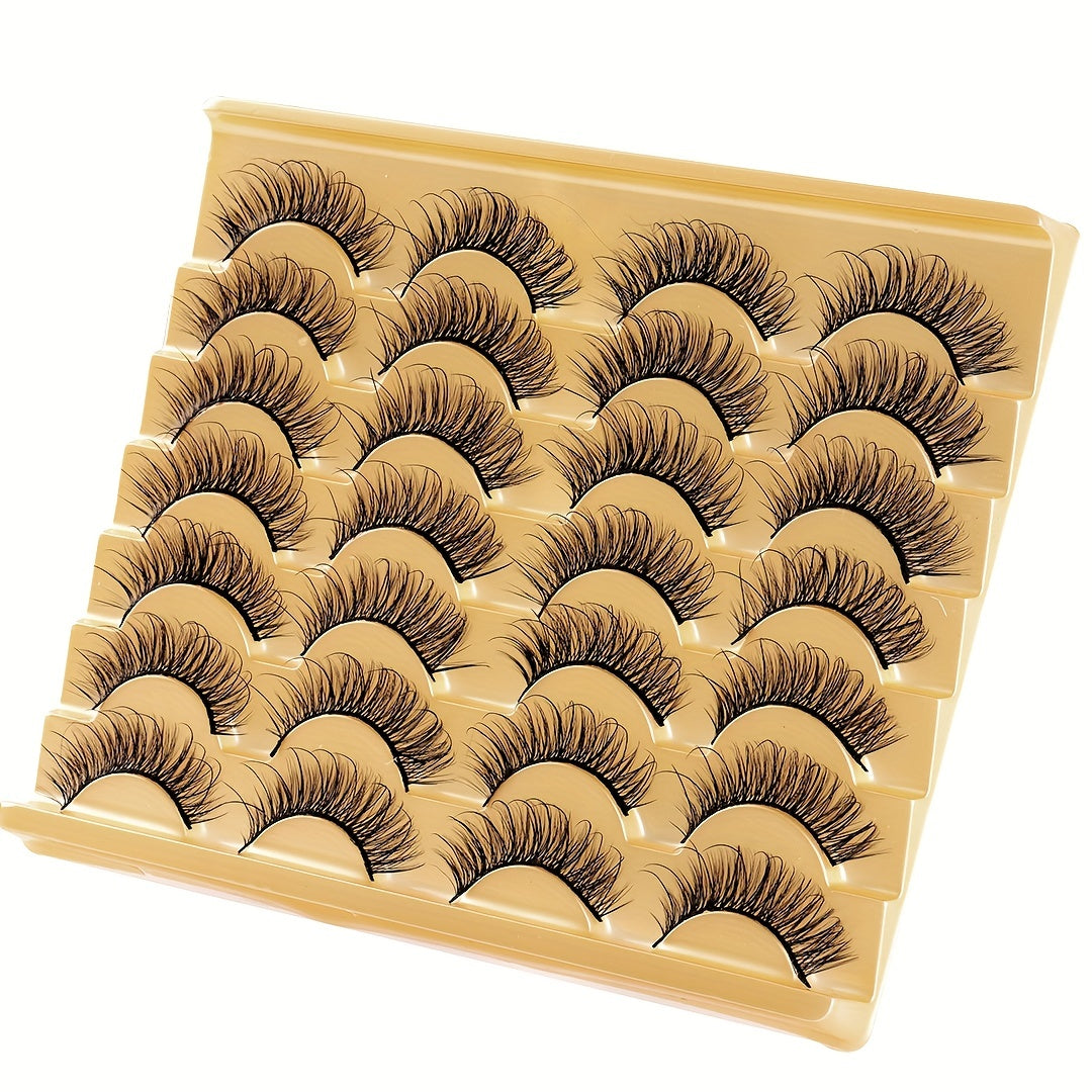 14 Pairs Curling False Eyelashes 8D Three-dimensional Fairy Style