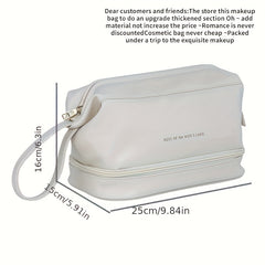 Double Layer Cosmetic Bag Portable Travel Toiletry Bag
