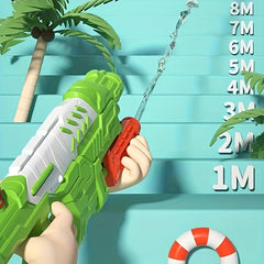 High Pressure Water Gun for Kids Colorful Green with Nozzles