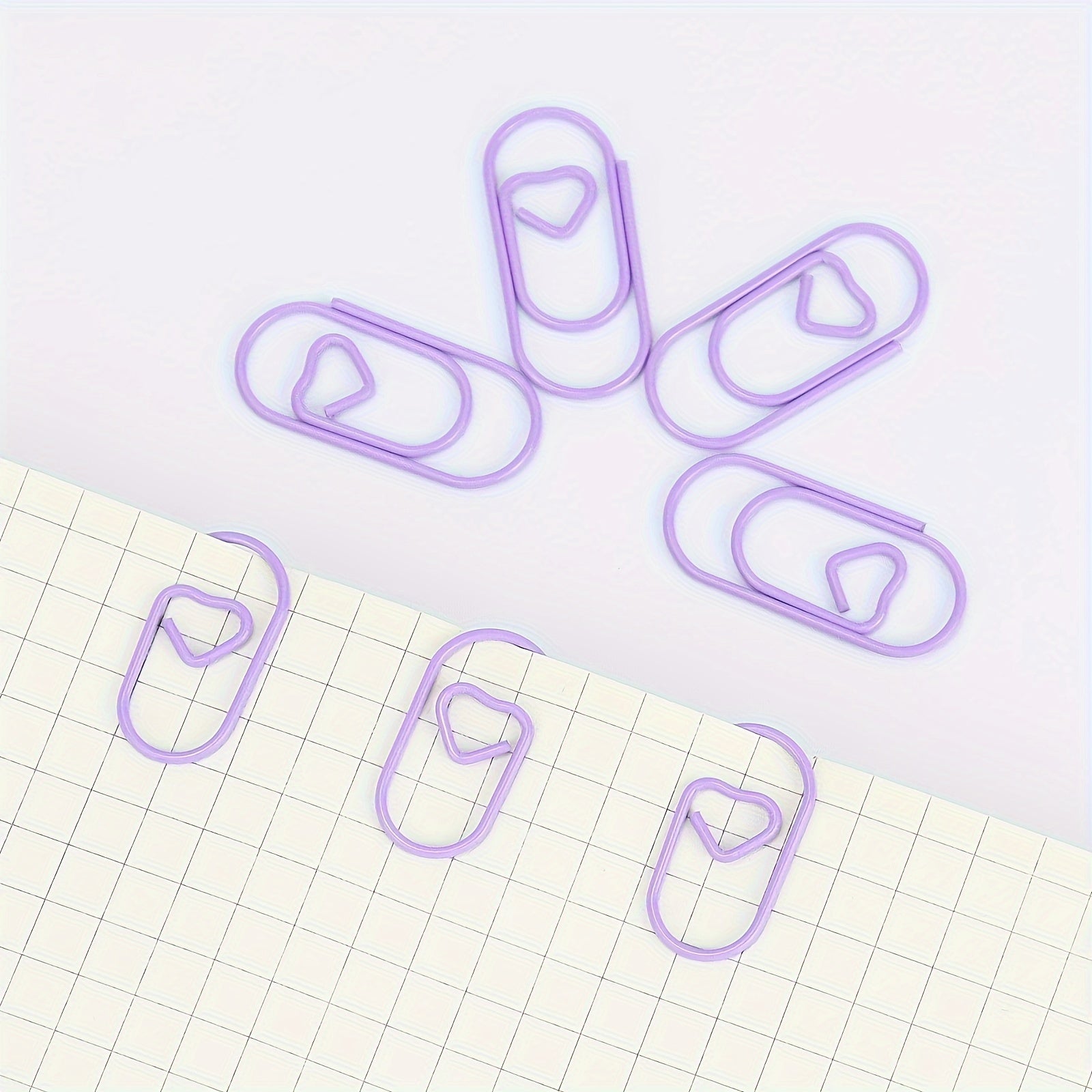 50pcs Mini Love Paper Clip for Office School Occasion