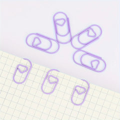 50pcs Mini Love Paper Clip for Office School Occasion