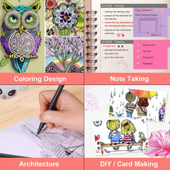 24 Packs Hook Line Pen Art Children's Watercolor Brush Set