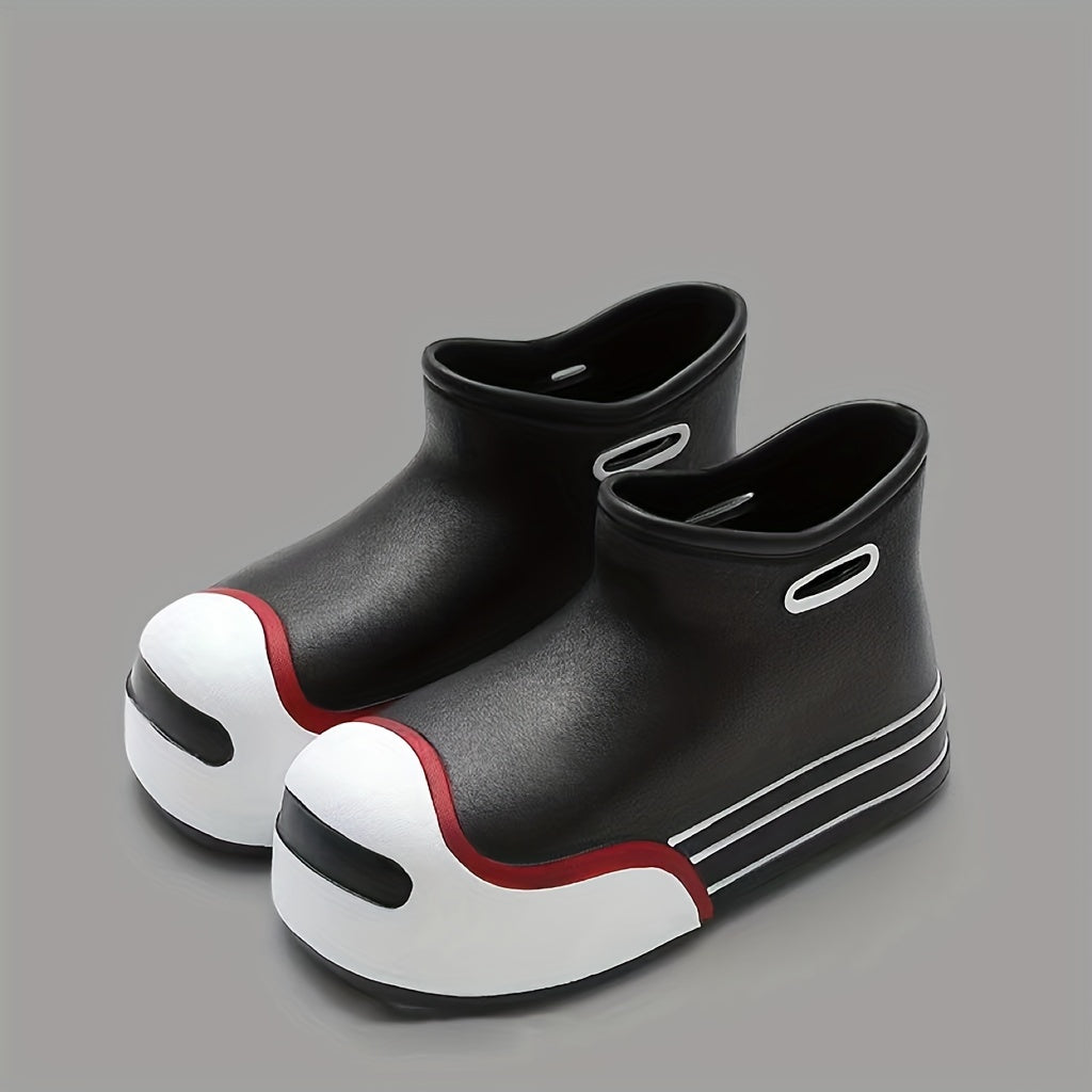 Kids Waterproof Non Slip Rain Boots Mixed Middle Top Outdoor All Seasons