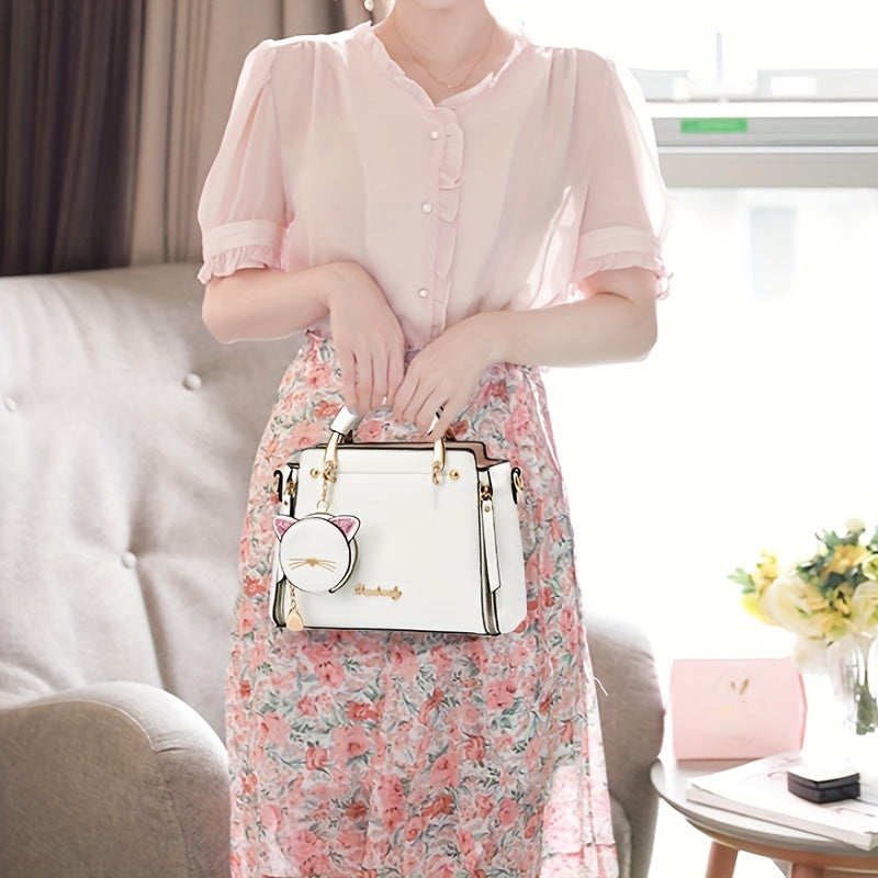 Personality PU Leather Handbag Waterproof Solid Crossbody Bag With Coin Purses