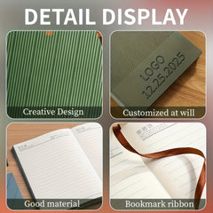 Personalized A5 Notebook Green Red Orange