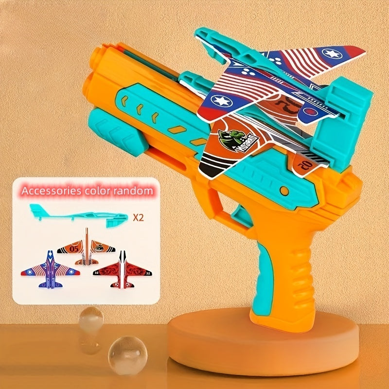 Ejection Aircraft Gun Foam Paper Glider Launcher Toy