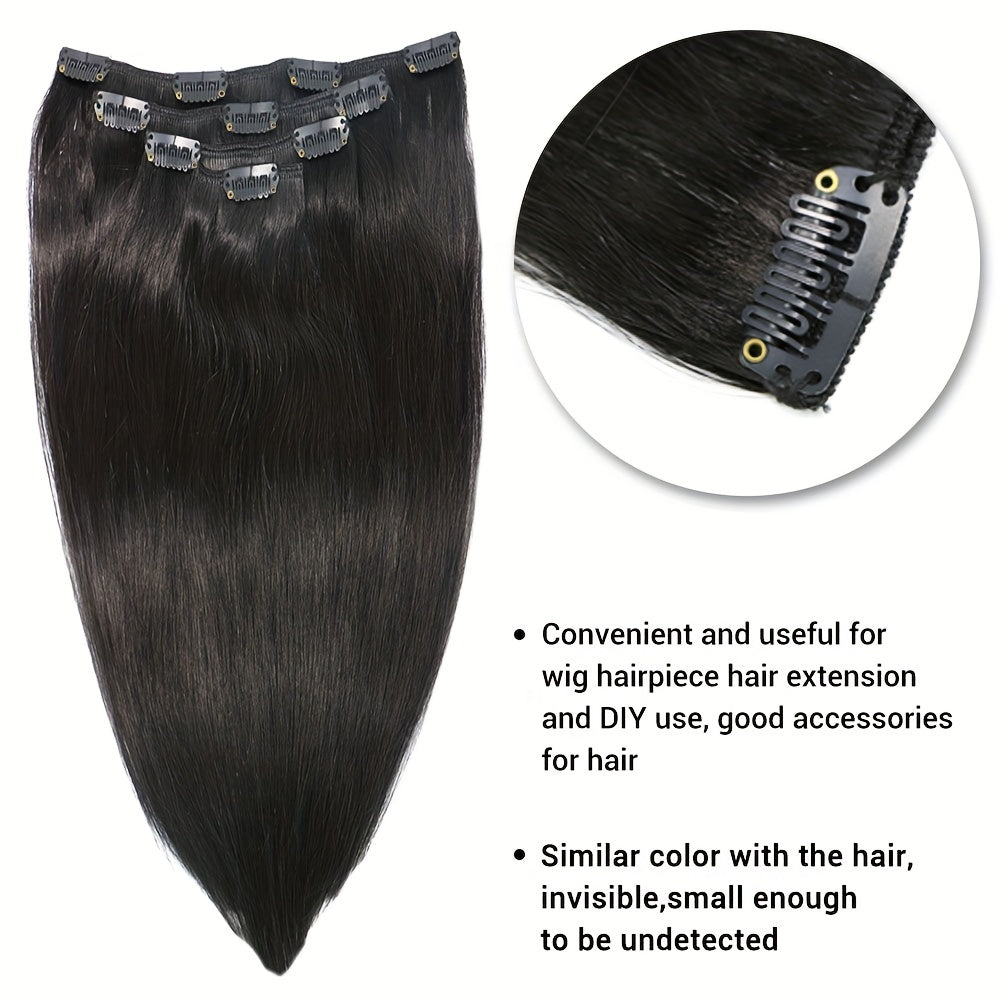 5 Pcs Metal Snap Comb Clips for Hair Extension DIY Wig Clips