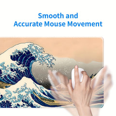 Japan Ukiyoe Sea Wave Mouse Pad XXL Kanagawa Desktop Pad