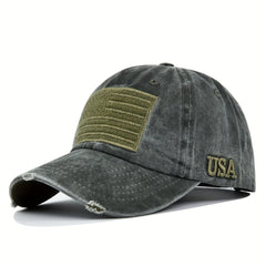 Distressed Baseball Cap 3D Embroidery Washed Dad Hat