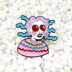 Cartoon Blindfolded Boy Halloween Brooch