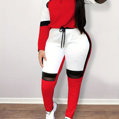 Women's Plus Colorblock Long Sleeve Top & Pants Set