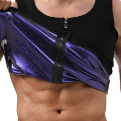 Men's Sweat Sauna Vest Compression Sleeveless Coat For Workout Fitness Gym