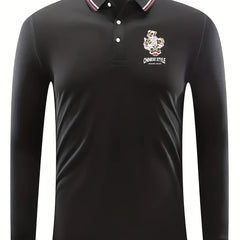 Lion Dance Pattern Men's Long Sleeve Shirt