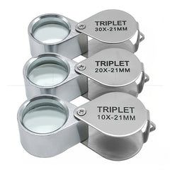 Pocket Size Folding Jewelry Loupe Magnifying Glass 10X 20X 30X Metal