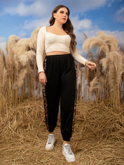  Casual Sweatpants Women's Plus Leopard Print Elastic Sports Pants
