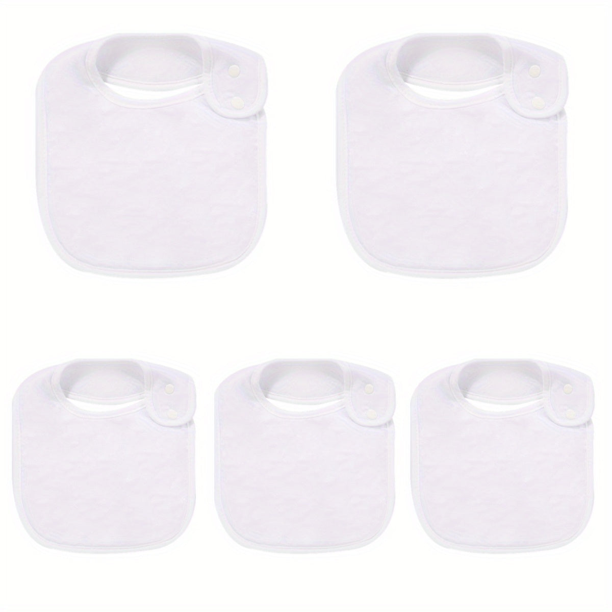 5pcs Organic Cotton Baby Bibs Adjustable Machine Washable