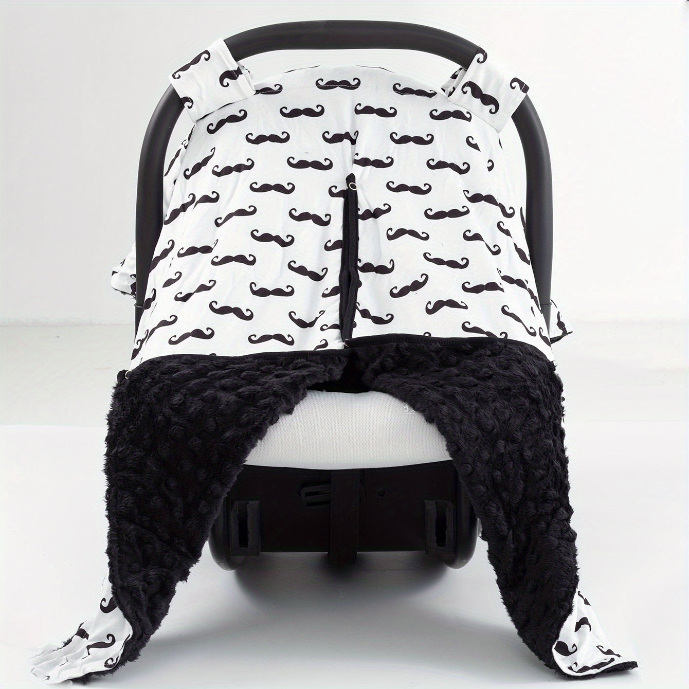 Toddler Girls Car Seat Sunshade with Big Beard Print
