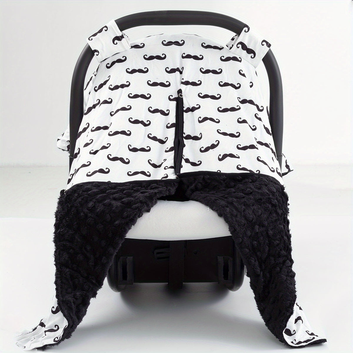 Toddler Girls Car Seat Sunshade with Big Beard Print