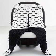 Toddler Girls Car Seat Sunshade with Big Beard Print