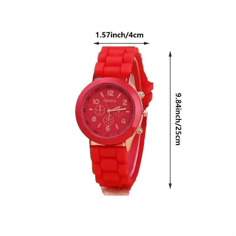 Colorful Silica Gel Quartz Watch for Outdoors